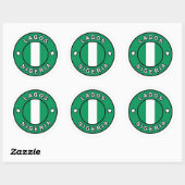 Sticker Rond Lagos Nigeria (Feuille)