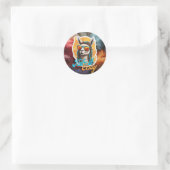 Sticker Rond Laid back Llama (Sac)