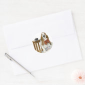 Sticker Rond L'aide de Basset Hound Daddy (Enveloppe)