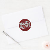 Sticker Rond L'aide de Noël du Père Noël (Enveloppe)