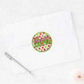 Sticker Rond l'aide du Père Noël (Enveloppe)