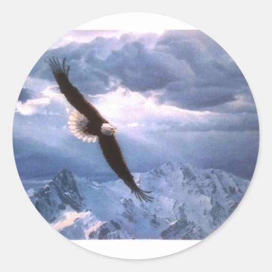 Sticker Rond L'aigle fait la tempête (Devant)