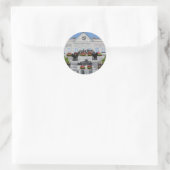 Sticker Rond L'Aigle Noir Hotel : Fontainebleau FRANCE autocoll (Sac)