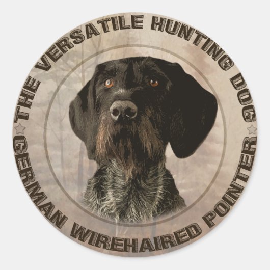 Sticker Rond L'aimant de voiture de chien de chasse polyvalent (Devant)