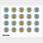 Sticker Rond laine orange (Feuille)