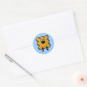 Sticker Rond laine orange (Enveloppe)