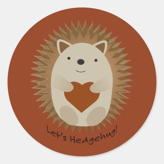 Sticker Rond Laisse Hedgehug Hegehog (Devant)
