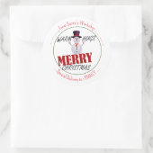 Sticker Rond Laisse-le neiger. Les bras chauds de la veille de (Sac)