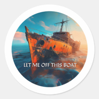 Sticker Rond Laisse-moi