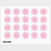 Sticker Rond Laisser Briller Blanc Lumineuse (Feuille)