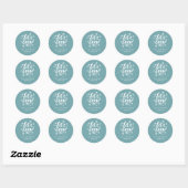 Sticker Rond Laisser la neige Frost Blue Holiday (Feuille)