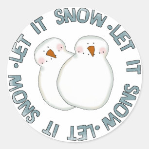 Sticker Rond Laisser la neige Tshirts et cadeaux de vacances