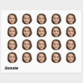 Sticker Rond Laisser l'amour mener (Feuille)