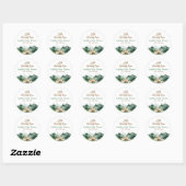 Sticker Rond Laisser l'aventure commencer le Baby shower forest (Feuille)