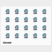 Sticker Rond Laisser neiger (Feuille)