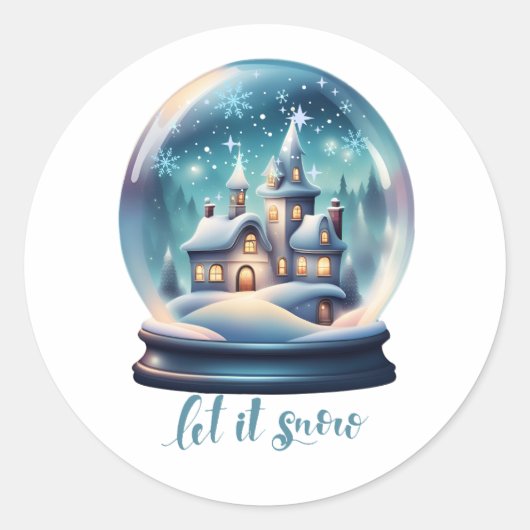 Sticker Rond Laisser neiger (Devant)