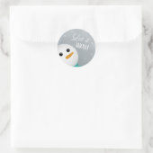 Sticker Rond Laisser neiger Snowman (Sac)