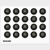 Sticker Rond Laisser rouler les bons moments (Feuille)