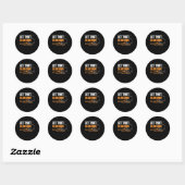 Sticker Rond Laissez Cette Diapositive Bro Funny Trombone Playe (Feuille)