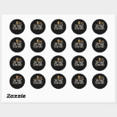 Sticker Rond Laissez cette diapositive Bro Trombone Player Shir (Feuille)