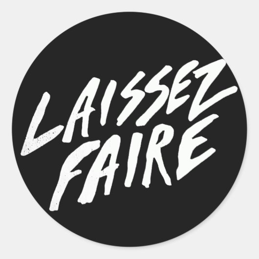 STICKER ROND LAISSEZ FAIRE (Devant)