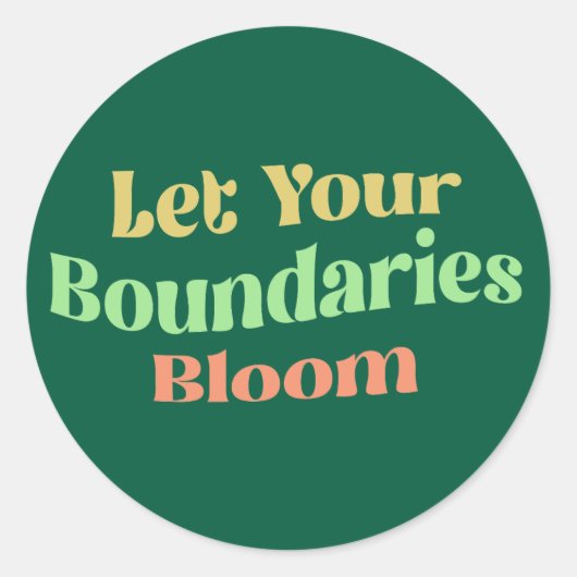 Sticker Rond Laissez fleurir vos frontières (Devant)