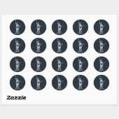 Sticker Rond Laissez la liberté tourner (Feuille)