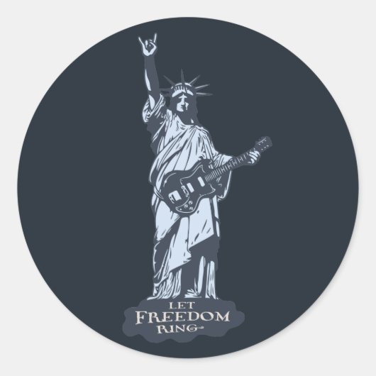 Sticker Rond Laissez la liberté tourner (Devant)