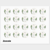 Sticker Rond Laissez l'amour grandir Mariage tropical (Feuille)
