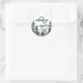 Sticker Rond Laissez l'aventure commencer ! Cadeau de la douche (Sac)