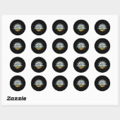 Sticker Rond Laissez L'Aventure De 4E Année Commencer À S'Amuse (Feuille)