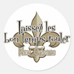 Sticker Rond Laissez le bon temps rouler