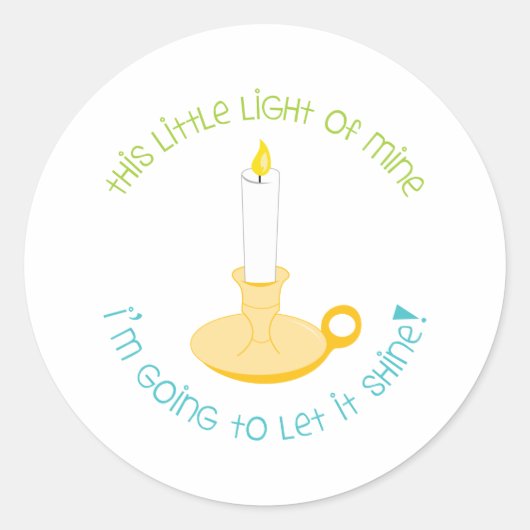 Sticker Rond Laissez-le briller (Devant)
