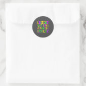Sticker Rond Laissez Les Bon Temps Rouler Matching Mardi Gras P (Sac)