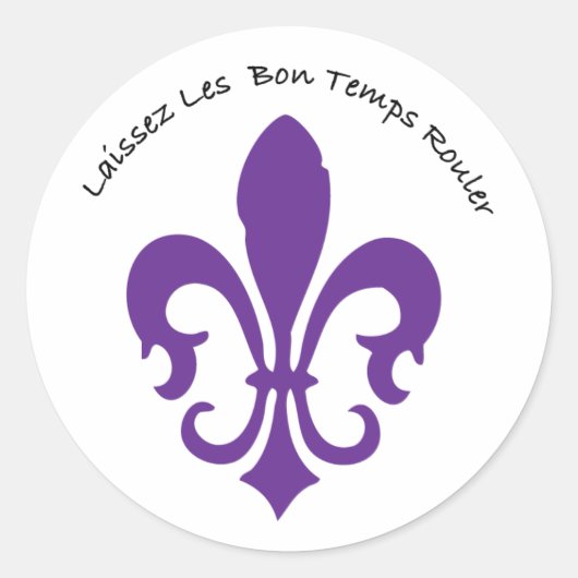 Sticker Rond Laissez les bons temps rouler (Devant)