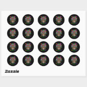 Sticker Rond Laissez Les Bons Temps Rouler Jester Mask Mask Bea (Feuille)