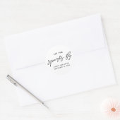 Sticker Rond Laissez les étincelles voler. Mariage de script no (Enveloppe)