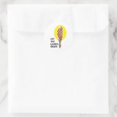 STICKER ROND LAISSEZ LES JEUX COMMENCER (Sac)