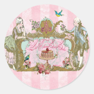 Sticker Rond Laissez-les manger des sceaux de gâteau ou des aut
