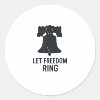 Sticker Rond Laissons la ceinture de liberté Bell Silhouette mo