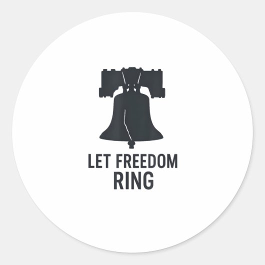 Sticker Rond Laissons la ceinture de liberté Bell Silhouette mo (Devant)