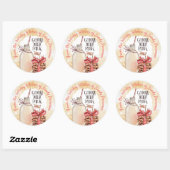 Sticker Rond Lait biscuits maison personnalisés Noël (Feuille)