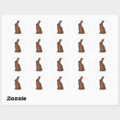Sticker Rond Lait Chocolat Pâques Panier Lapin Lapin Rabbit Can (Feuille)