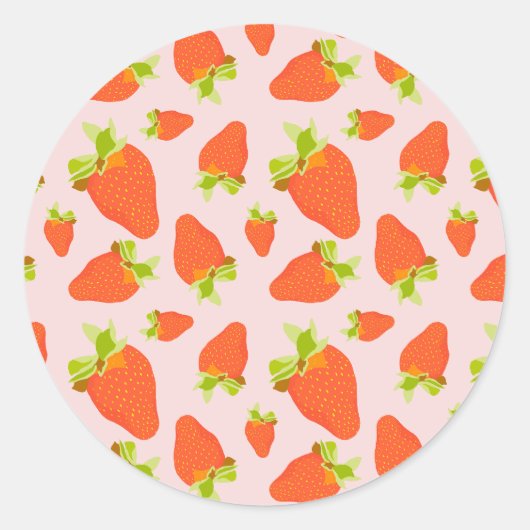 Sticker Rond Lait de fraise (Devant)