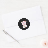 Sticker Rond Lait de fraise Kawaii Aesthétique K Vache Imprimer (Enveloppe)