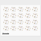 Sticker Rond Lait et biscuits Baby shower fille (Feuille)