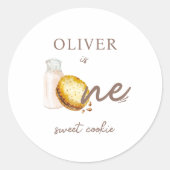 Sticker Rond Lait et biscuits Invitation à la fête d'anniversai (Devant)