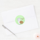 Sticker Rond lait et cookies (Enveloppe)