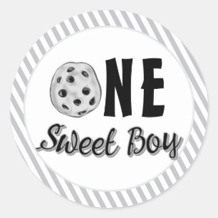 Sticker Rond Lait et Cookies Douce Première Anniversaire