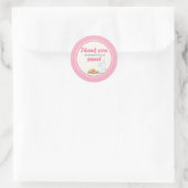 Sticker Rond Lait et cookies Merci Tags Cupcake Toppers (Sac)